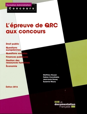 L'épreuve de QRC aux concours