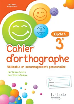 Cahier d'orthographe : 3e, cycle 4 - Chantal Bertagna