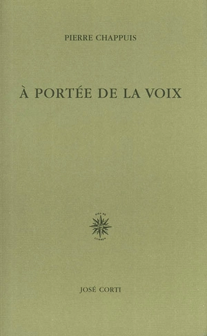 A portée de la voix - Pierre Chappuis