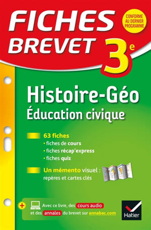 Histoire géographie, éducation civique 3e - Monique Redouté