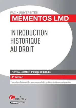 Introduction historique au droit - Pierre Allorant