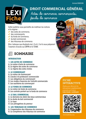 Droit commercial général : actes de commerce, commerçants, fonds de commerce - Armand Dadoun