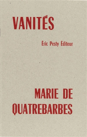 Vanités - Marie de Quatrebarbes