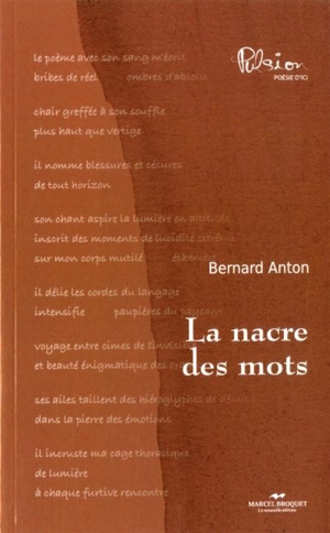 La nacre des mots - Bernard Anton