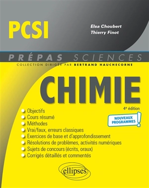 Chimie PCSI : nouveaux programmes - Elsa Choubert