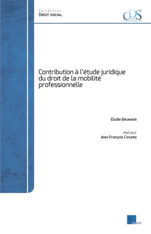 Contribution à l'étude juridique du droit de la mobilité professionnelle - Elodie Brunner