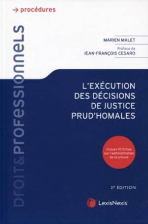 L'exécution des décisions de justice prud'homales - Marien Malet