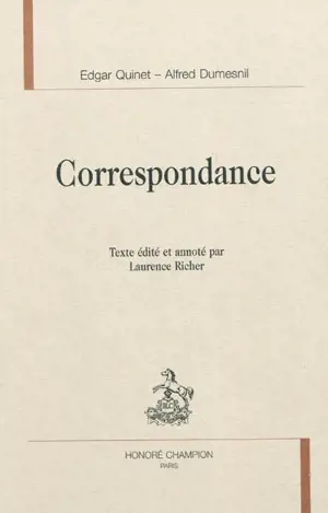 Correspondance - Edgar Quinet