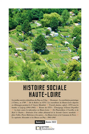 Histoire sociale Haute-Loire, n° 13