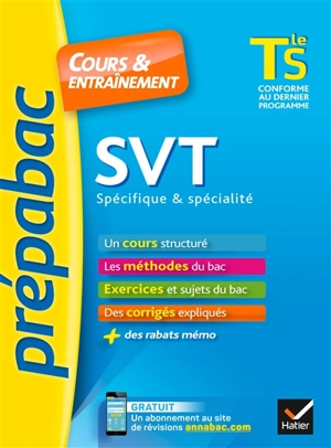 SVT, terminale S : spécifique et spécialité : cours et entraînement - Jacques Bergeron