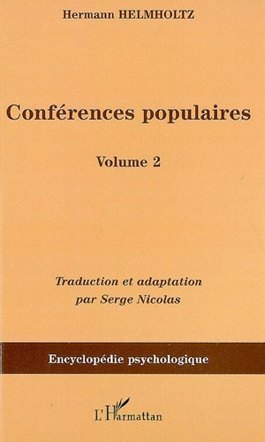 Conférences populaires. Vol. 2 - Hermann von Helmholtz