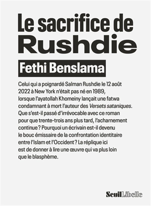 Le sacrifice de Rushdie - Fethi Benslama