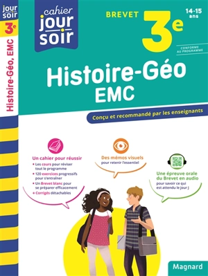 Histoire géo EMC 3e, 14-15 ans : brevet : conforme au programme - Nadine Daboval