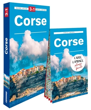 Corse : 3 en 1 : guide, atlas, carte laminée - Agnieszka Fundowicz