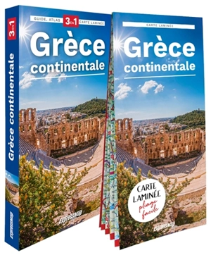 Grèce continentale : 3 en 1 : guide, atlas, carte laminée - Piotr Jablonski