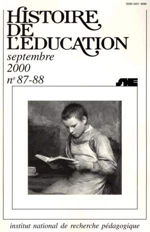 Histoire de l'éducation, n° 87-88. Bibliographie d'histoire de l'éducation française : titres parus au cours de l'année 1997 et suppléments des années antérieures - Institut national de recherche pédagogique (France)