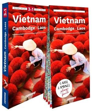 Vietnam, Cambodge, Laos : 3 en 1 : guide, atlas, carte laminée - Jakub Krolczyk