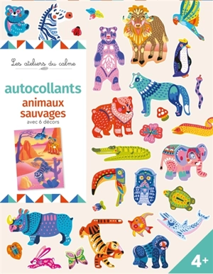 Autocollants animaux sauvages : avec 6 décors