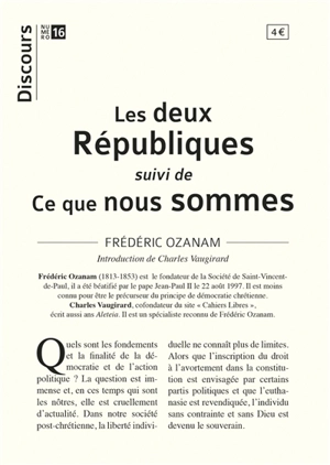 Les deux Républiques. Ce que nous sommes - Frédéric Ozanam