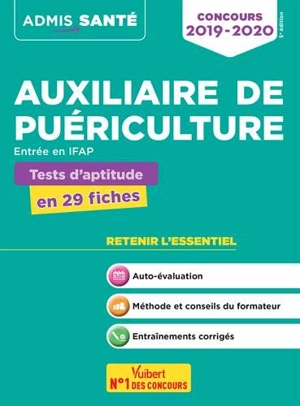 Auxiliaire de puériculture, entrée en IFAP : tests d'aptitude en 29 fiches : concours 2019-2020 - Marc Delabrière