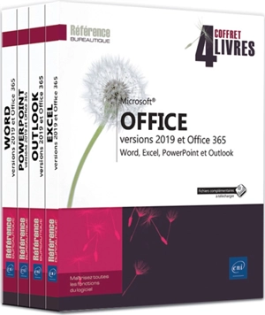 Microsoft Office versions 2019 et Office 365 : Word, Excel, PowerPoint et Outlook : coffret 4 livres - Myriam Gris