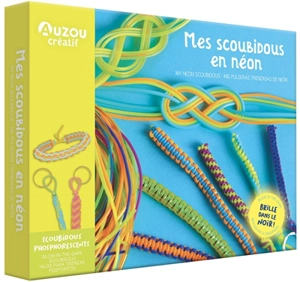 Mes scoubidous en néon. My neon scoubidous. Mis pulseras trenzadas de néon - Sarah Despoisse