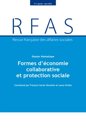 Revue française des affaires sociales, n° 1 (2022). Formes d'économie collaborative et protection sociale