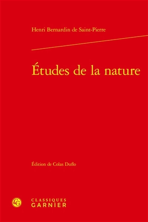 Etudes de la nature - Bernardin de Saint-Pierre