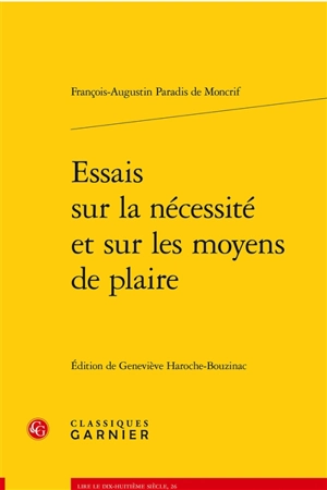 Essais sur la nécessité et sur les moyens de plaire - François-Augustin Paradis de Moncrif