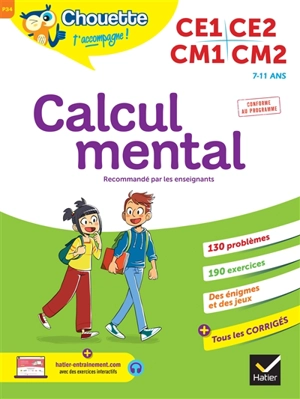 Calcul mental : CE1, CE2, CM1, CM2, 7-11 ans : conforme au programme - Lydie Tréffort