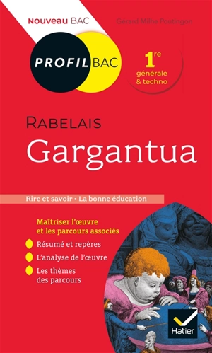 Rabelais, Gargantua (1542) : rire et savoir, la bonne éducation : 1re générale & techno, nouveau bac - Gérard Milhe-Poutingon