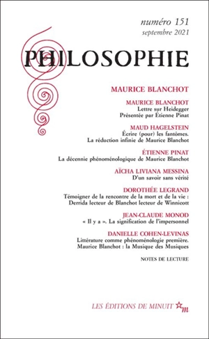 Philosophie, n° 151. Maurice Blanchot