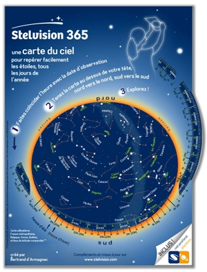 Stelvision 365 : une carte du ciel pour repérer facilement les étoiles, tous les jours de l'année - Bertrand d' Armagnac