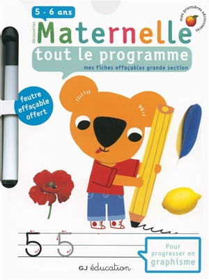 Découvertes maternelle, tout le programme : mes fiches effaçables grande section, 5-6 ans : pour progresser en graphisme - Delphine Gravier-Badreddine