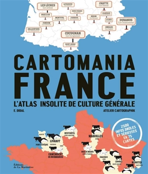 Cartomania France : l'atlas insolite de culture générale : 2.500 infos drôles et sérieuses en 75 cartes - E. Didal
