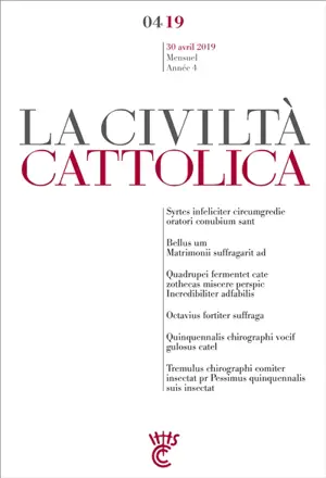 Civiltà cattolica (La), n° 4 (2019)