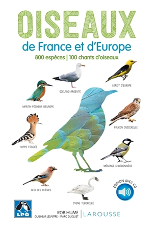 Oiseaux de France et d'Europe : 800 espèces, 100 chants d'oiseaux - Rob Hume