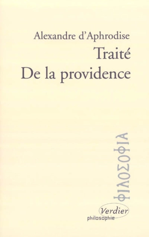 Traité de la providence - Alexandre d'Aphrodisias