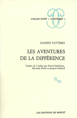 Les aventures de la différence - Gianni Vattimo
