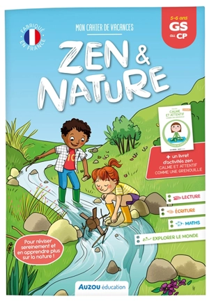 Mon cahier de vacances zen & nature : GS au CP, 5-6 ans - Auriane Collard