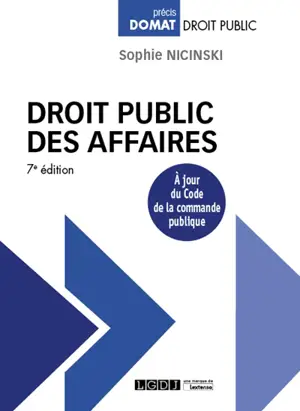 Droit public des affaires - Sophie Nicinski