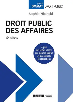 Droit public des affaires - Sophie Nicinski