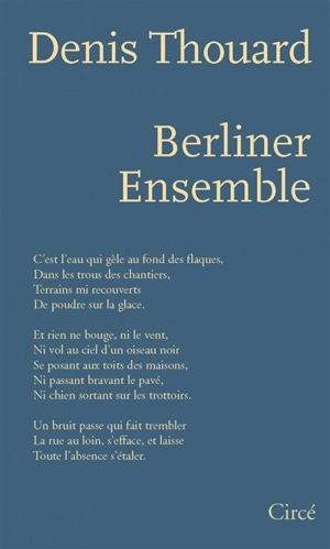 Berliner ensemble - Denis Thouard