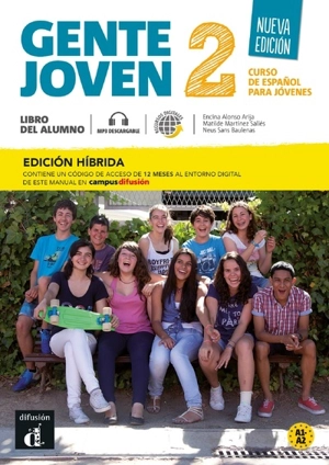 Gente joven 2, curso de espanol para jovenes, A1-A2 : libro del alumno : edicion hibrida - Encina Alonso