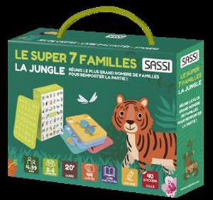 Le super 7 familles : la jungle : réunis le plus grand nombre de familles pour remporter la partie ! - Alberto Borgo