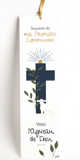 Lot de 10 signets identiques « Souvenir de ma première communion » garçon - CcomCandy