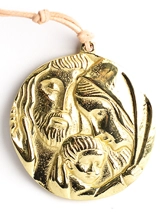 Médaillon berceau Sainte Famille bronze - Partant