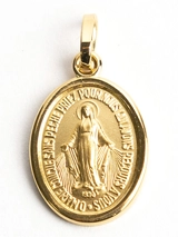 Médaille Miraculeuse baptême plaqué or - Partant