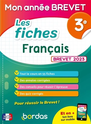 Les fiches français 3e : brevet 2023 - Thomas Gargallo