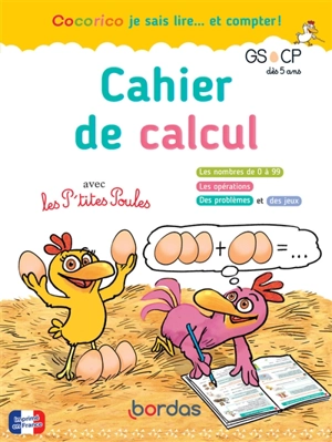 Cahier de calcul avec les p'tites poules - Marie-Christine Olivier